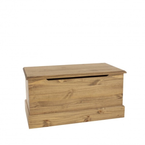 Home Source Malvern Ottoman Kotak Penyimpanan Kayu Pinus